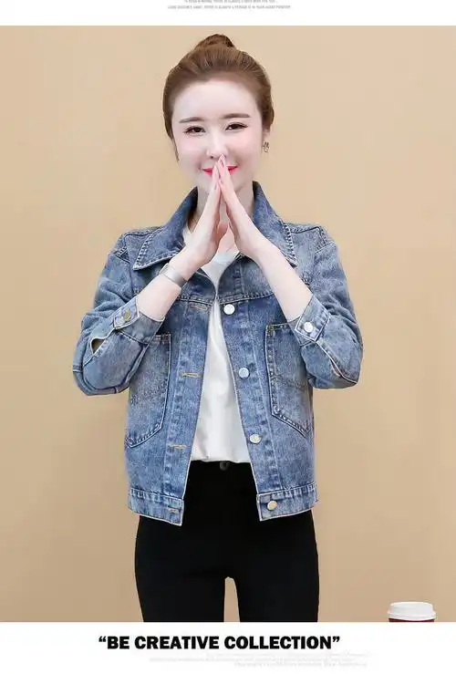 实拍现货2025牛仔外套女装学生韩版bf春季新款牛仔褂