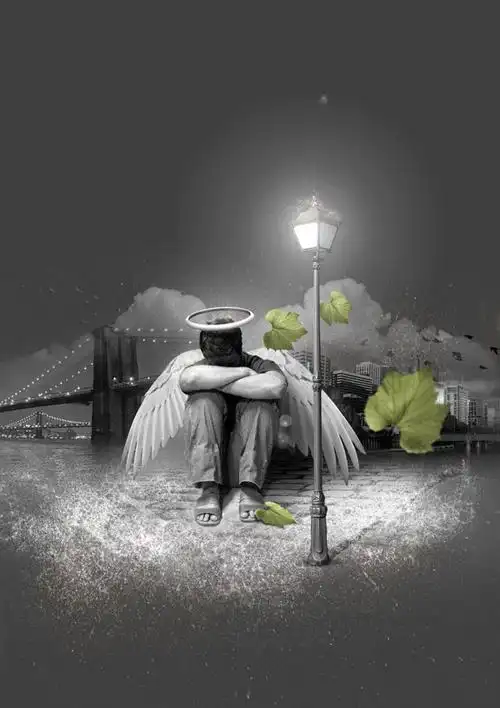 在ps中合成一个被雨水浸透的孤独天使 - 设计文章 - 站酷(zcool)