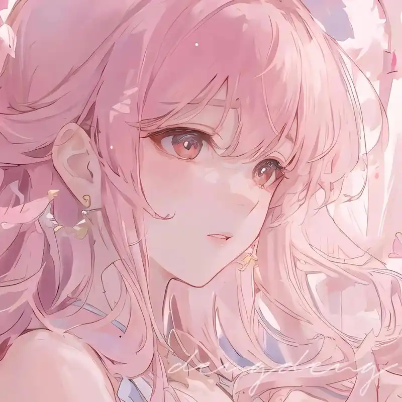 二次元粉色系闺蜜头像