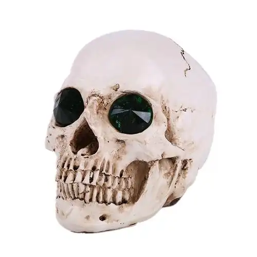 树脂骷髅头万圣节道具礼品整人钻石头骨医学骨骼参考教学骷颅头-阿里