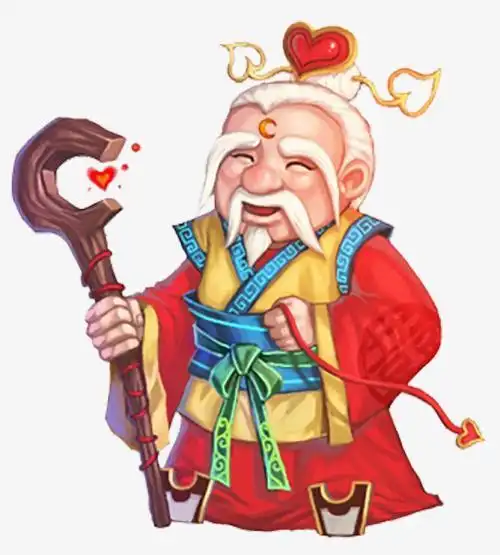 月老卡通简笔画