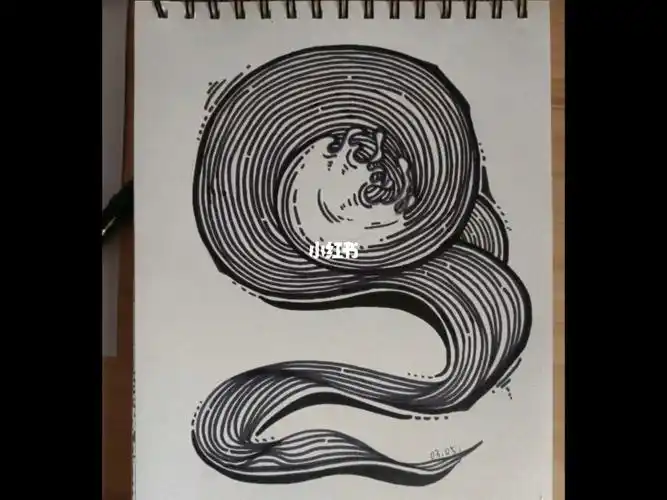 当代大学生最害怕的事:停电,啊啊啊啊黑白装饰画 线条画,浪花一朵朵