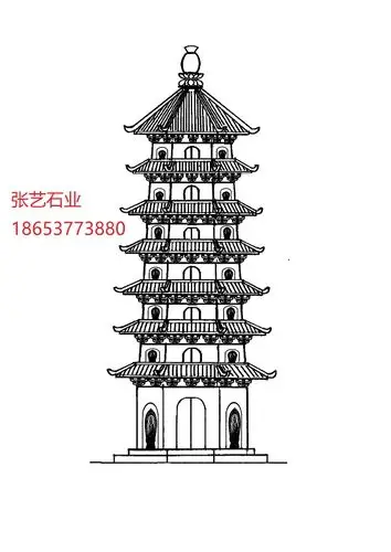 石雕宝塔加工-石雕佛塔制作-嘉祥张艺石业