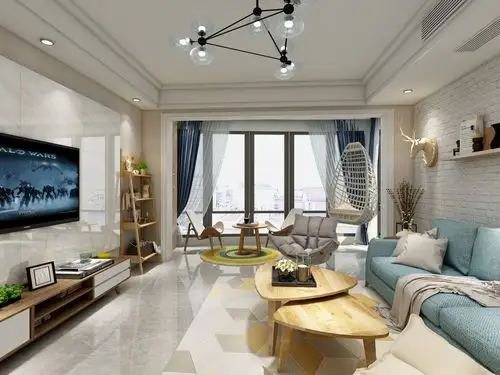 130方朴素北欧三居效果图