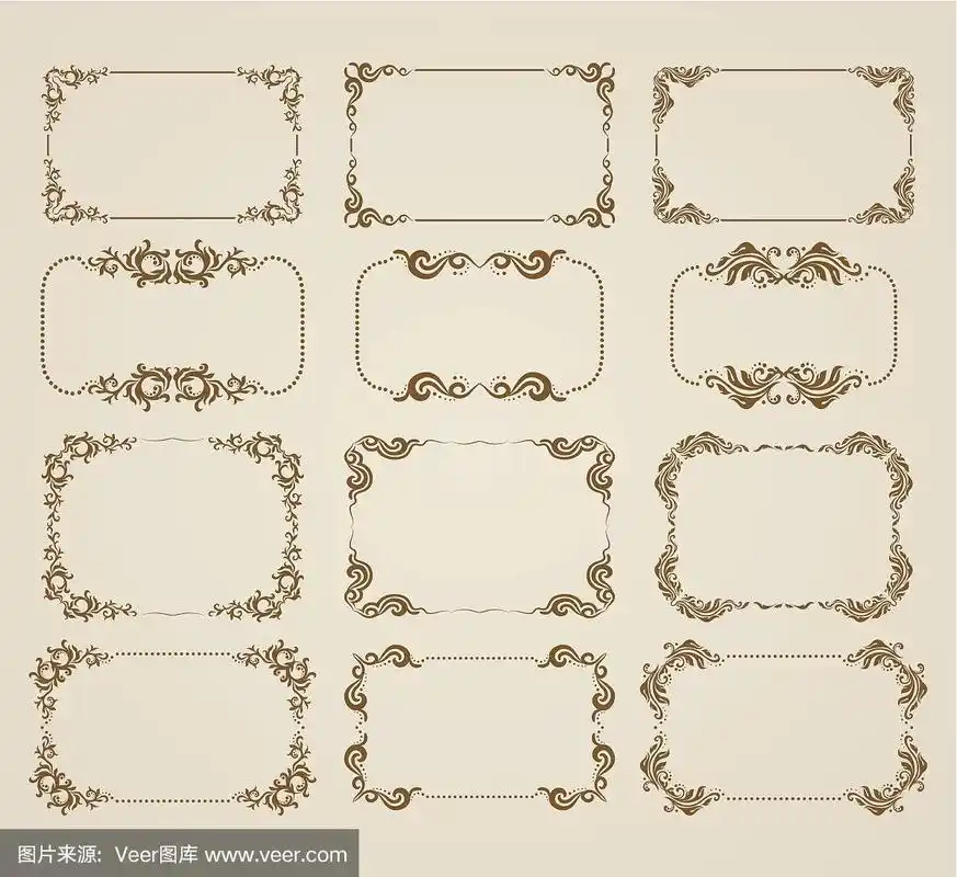 边框,华丽的,卷动,边界,哥特式风格