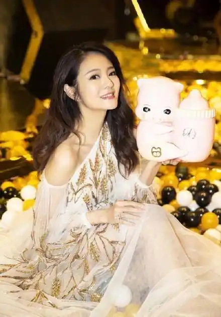 安以轩请半个娱乐圈为儿子办派对,金丝礼裙温柔大方,钻戒超抢镜_黑色