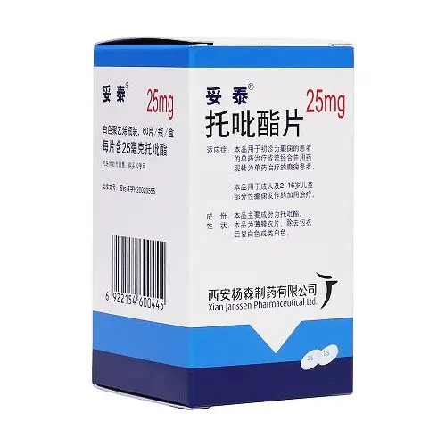 产品名称 妥泰 托吡酯片 25mg*60片 产品规格 25mg*60片 生产企业