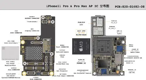 苹果11主板上下层分布图超高清下载-iphone11主板图片pdf高清完整版