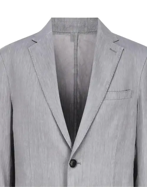 allegri_浅灰色 染色亚麻 西装外套