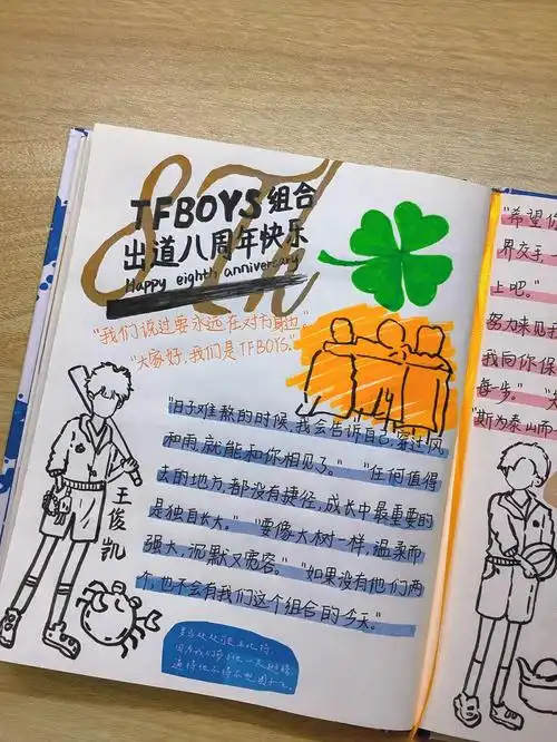 见证成长与陪伴97987815小画儿临摹这位@念念手帐#tfboys