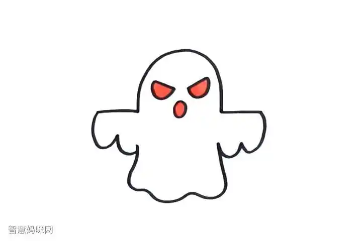 恐怖鬼简笔画教程