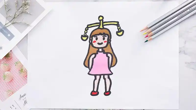 怎么画天秤座的公主