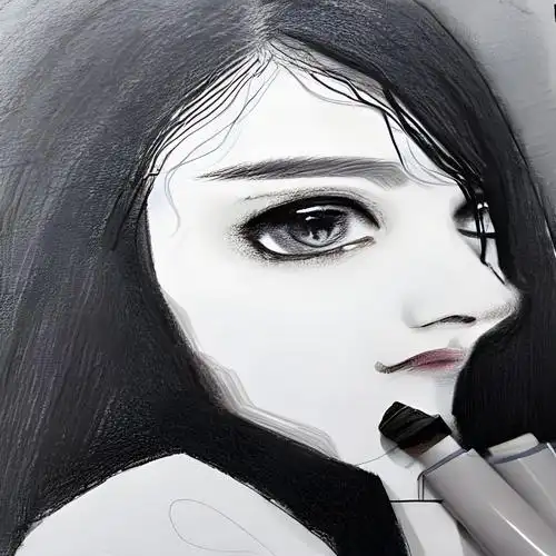 侧脸女性简笔画