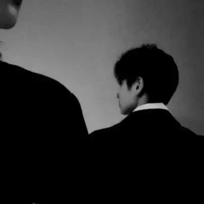 高冷cp黑色情头 高清超好看的黑色情头一男一女高冷图片_情侣头像_美