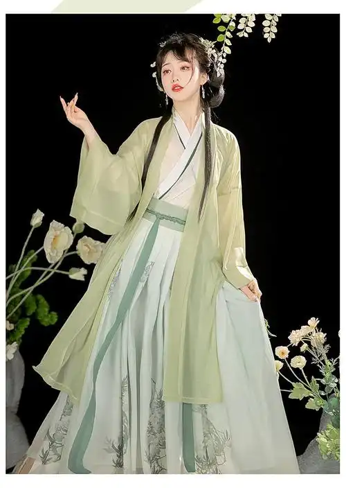 古装汉服女原创宋制汉服女中国风交领齐腰襦裙超仙气飘逸日常古装春夏