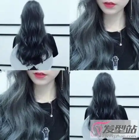 女生染蓝灰色头发需要漂吗换个潮流发色做时髦女孩