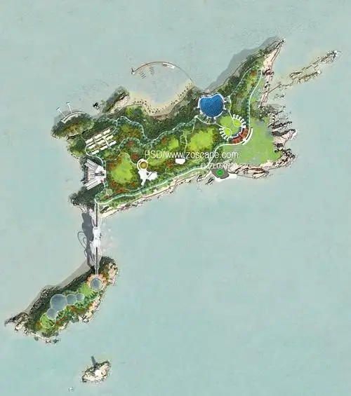 旅游度假海岛psd平面图境外psd