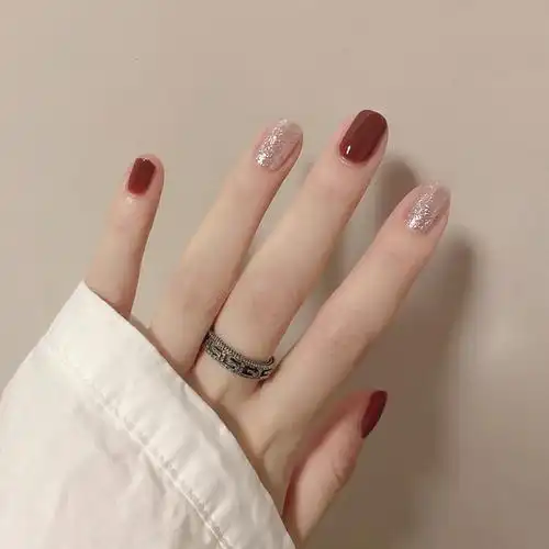 指甲油2021年新色免烤快干持久可剥撕拉秋冬红棕色车厘子孕妇磨砂