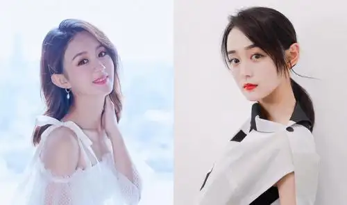 一出道就因长相酷似赵丽颖,被网友称为"小丽颖",且何泓姗和赵丽颖同岁