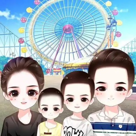 两个男孩的一家四口头像