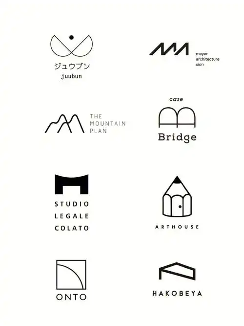 简约具有空间感的一组logo设计