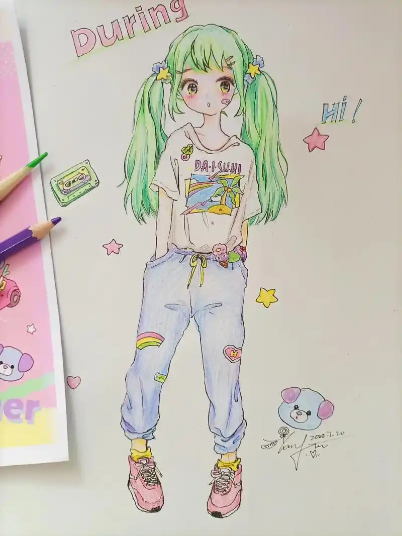 帅帅的小孩!#卡通漫画人物#所遇皆美好 #爱画 - 抖音