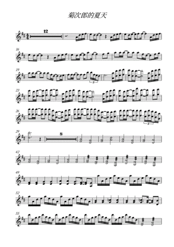 菊次郎的夏天乐谱曲谱五线谱.pdf 2页