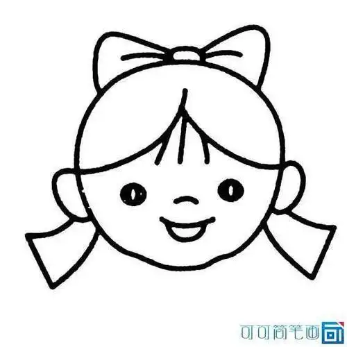 简笔画头像短发女生_第1页