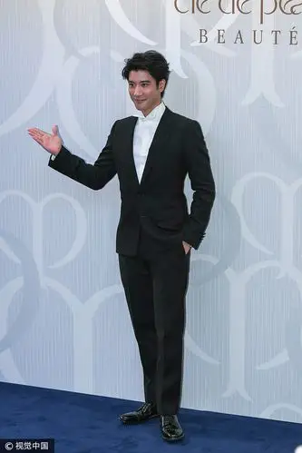 王力宏黑西装白衬衫 帅气似王子