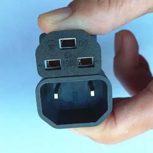 充电插座小鸟电动车三横普通品字口插头充电器转换电动车线类