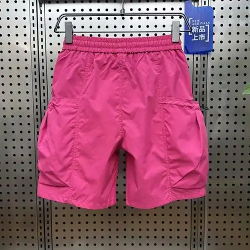 粉色短裤男夏季多巴胺速干五分裤潮牌男士宽松沙滩裤子休闲大裤衩