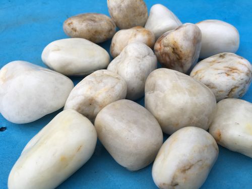 高光大中小天然雨花石鹅卵石石头铺地鹅暖石鹅软石红黄白黑6色