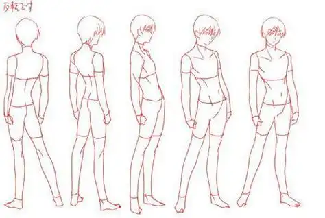 画漫画人物全身像草稿教程绘画技能干货素描技巧动漫人物怎么画全身