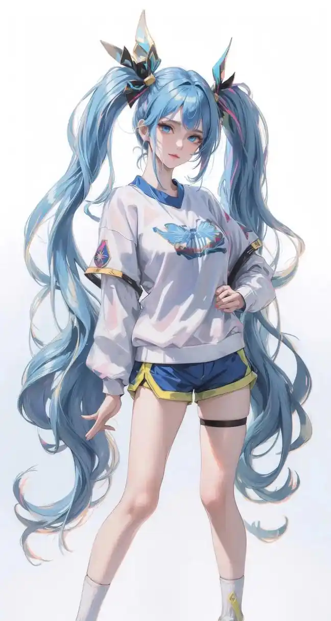 动漫蓝发少女,那个发型最合适她?#二次元# #百家号星火计划