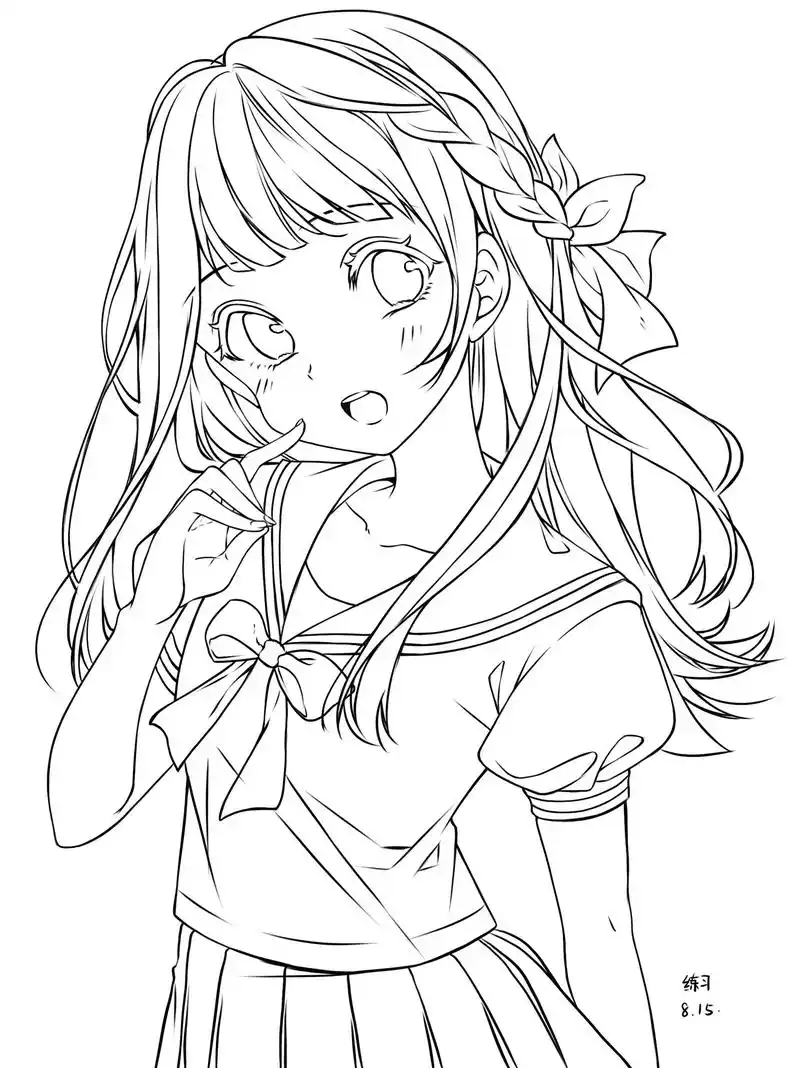 临摹 #线稿 #日常瞎画 好事多磨 - 抖音