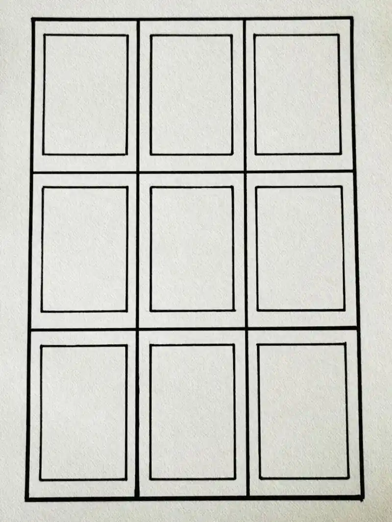 快乐简笔画/九宫格/手绘 努力让自己发光,对的人才会迎光而来!