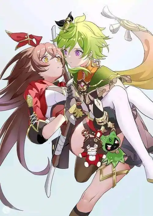 盘点原神12对cp,你最爱哪一对?_安柏_旅行者_角色