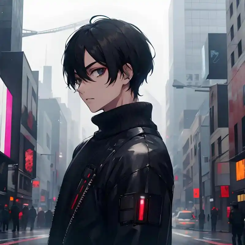 高清侧身卡通动漫男头