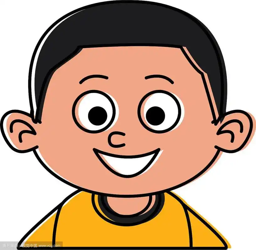 卡通可爱的男孩