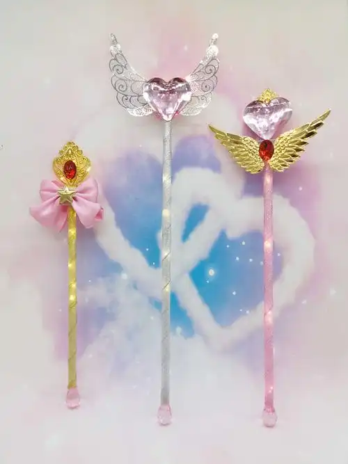 红桃皇后发光闪击圣诞皇冠魔法棒小魔仙子萝莉少女饰品万圣节权杖
