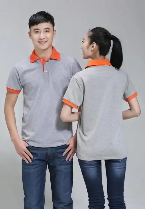 夏季工作服t恤短袖定制广告衫超市快餐店男女服务员工服印制l.