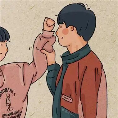 2021最新版甜蜜的插画风情侣头像