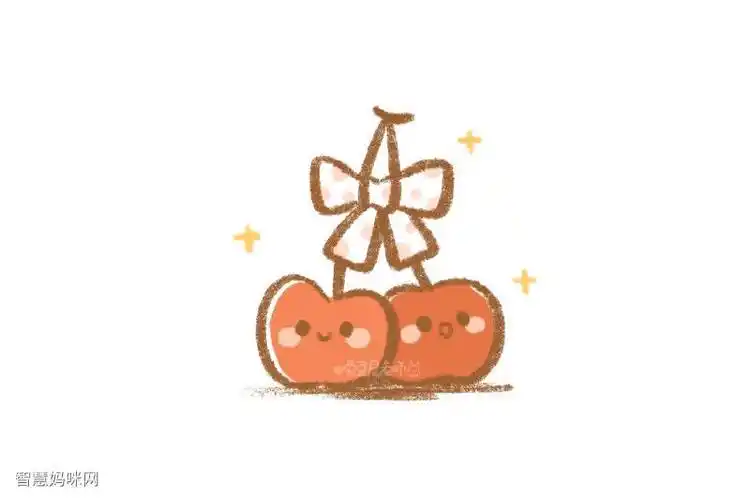 小可爱樱桃简笔画画法
