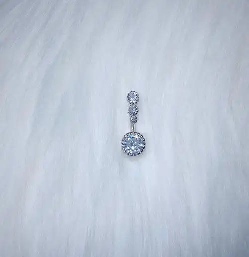 施华 洛世 奇锆吾悠腰链肚脐钉脐环配饰欧美性感饰腰环链子925脐钉链