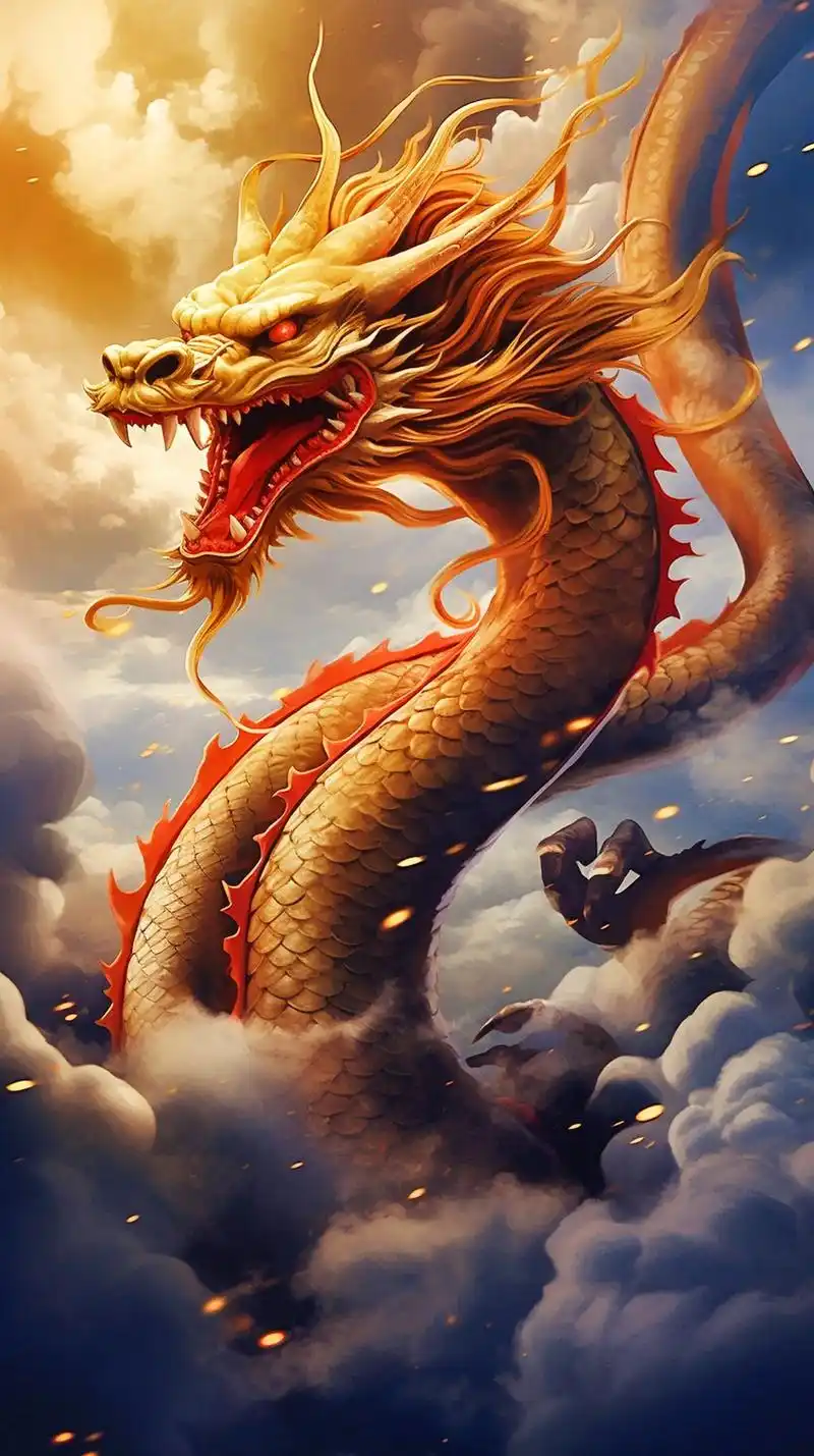 见中华神龙福气临门.#创作灵感 #见者好运 #ai绘画 #原 - 抖音