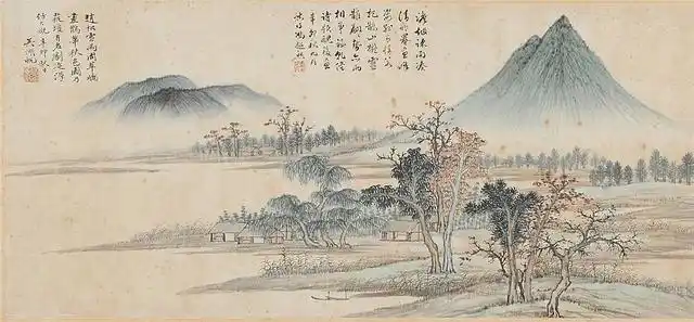 逸气与逸笔:浅谈倪瓒的文人画理论和《渔庄秋霁图》_百科ta说