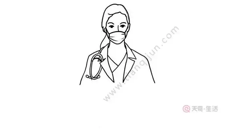 幼儿园简笔画女医生
