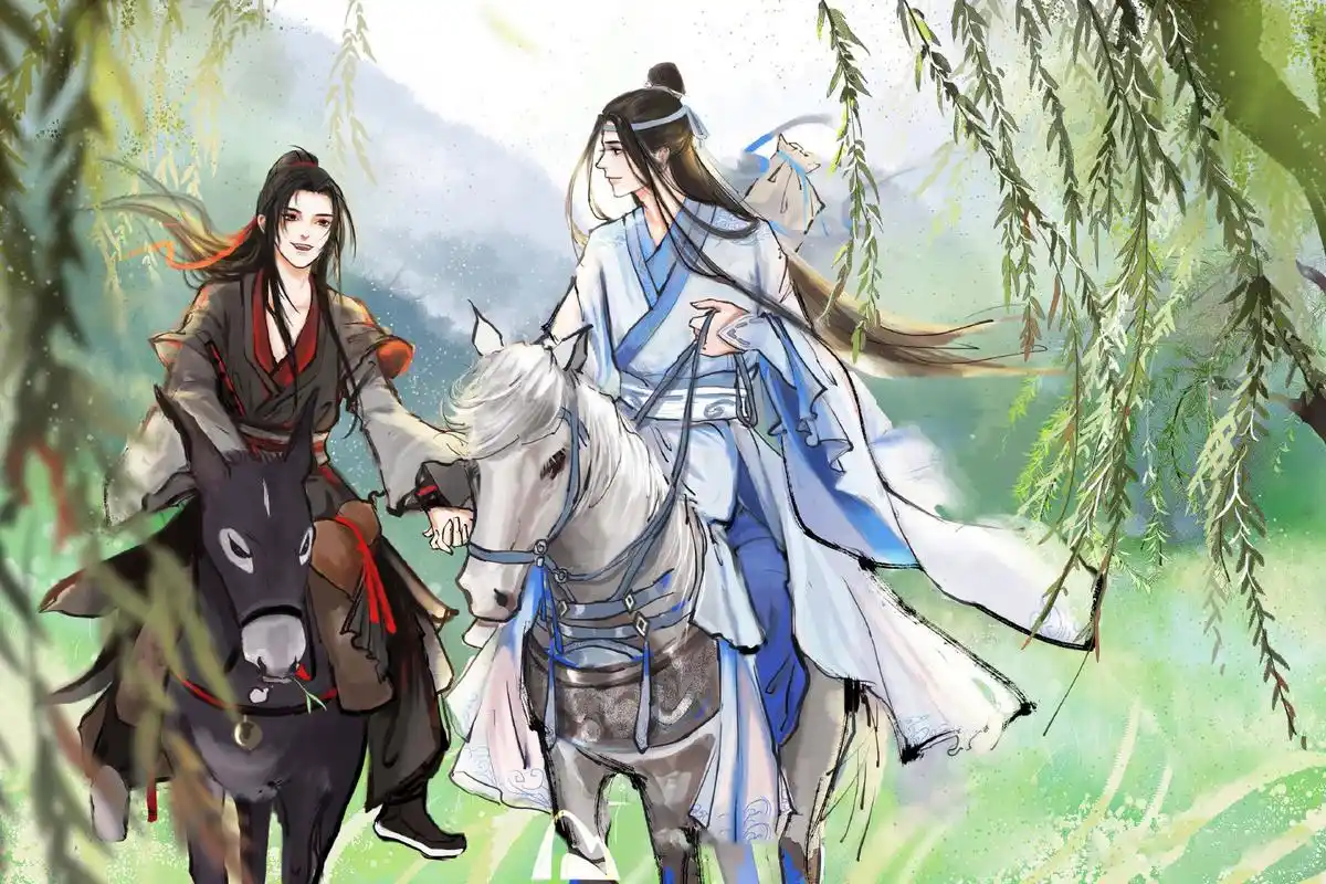 高清古风桌面壁纸,一人一骑,逍遥天地