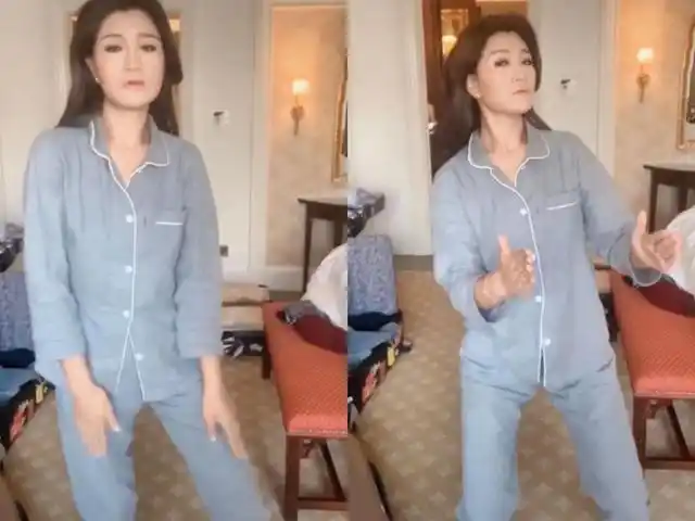 降央卓玛穿袍子很朴素身后豪宅抢眼怀三胎时挺9月孕肚唱高音