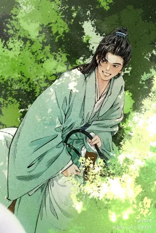 山河令温周周子舒古风绘画作品